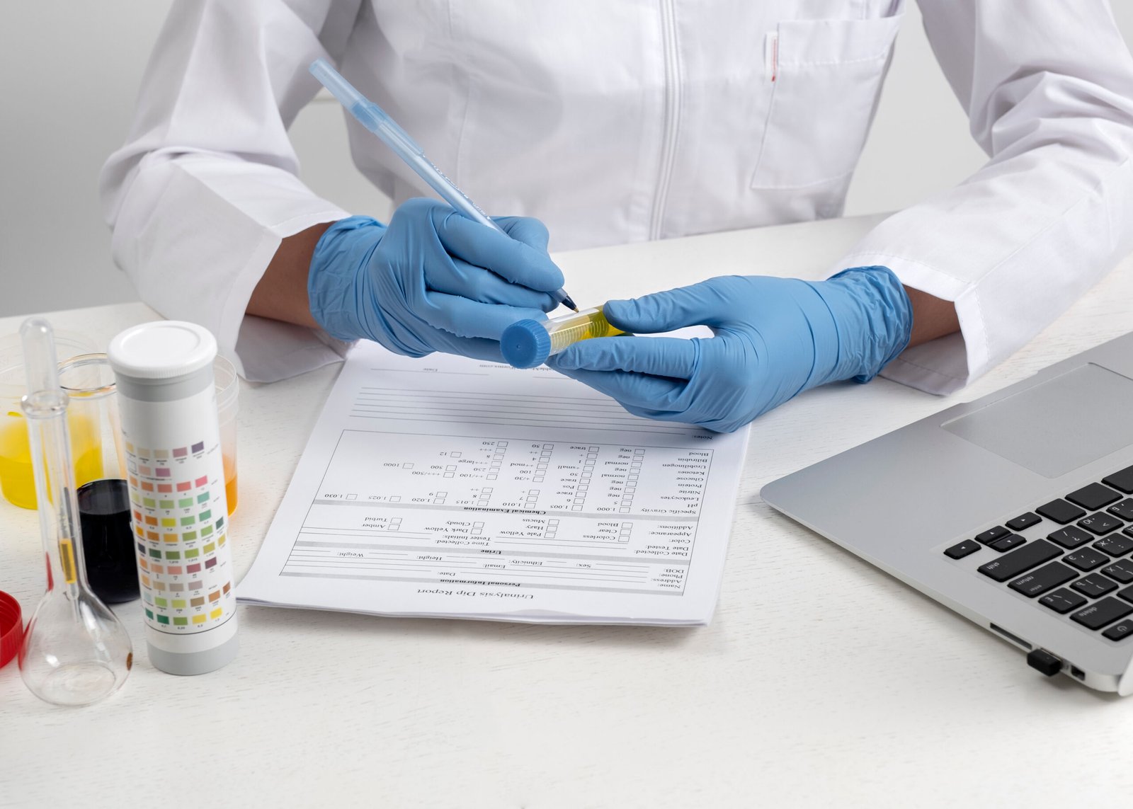 lab-doctor-performing-medical-exam-urine